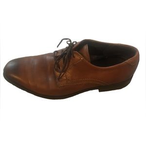 ECCO Melbourne Leather Oxford Tie - Men’s Shoes Size 9 Amber Brown Size 43 Dress